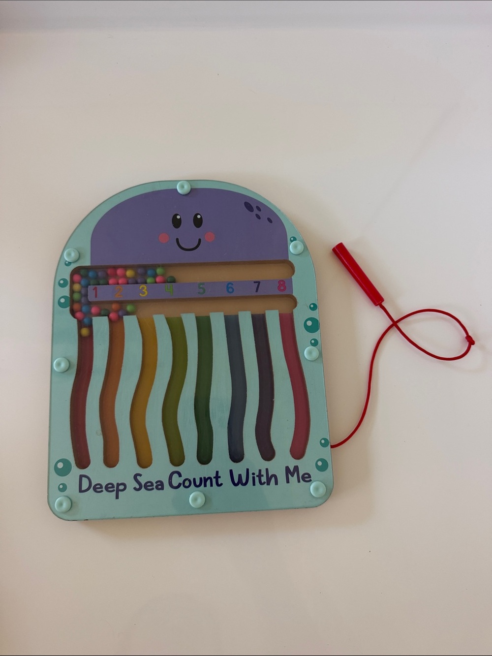 Deep Sea Count With Me Magnetic Bead Counting Toy - Aqua/Purple